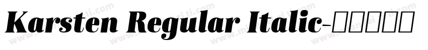 Karsten Regular Italic字体转换